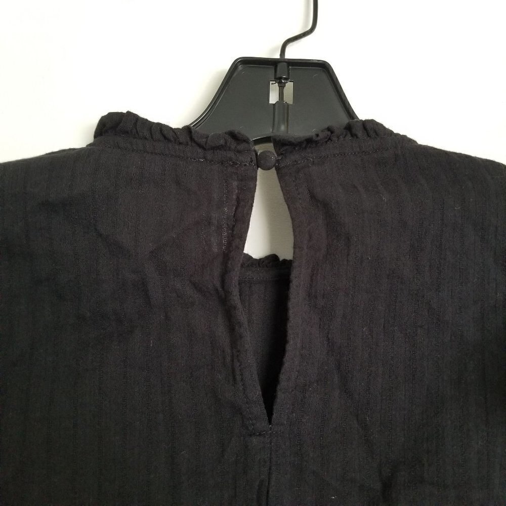 Morgan Claire Ruffle Long Sleeve Key Hole Back Top - Picture 7 of 9